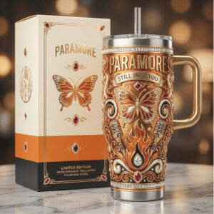Paramore Still Into You Butterfly 40oz Insulated Travel Tumbler