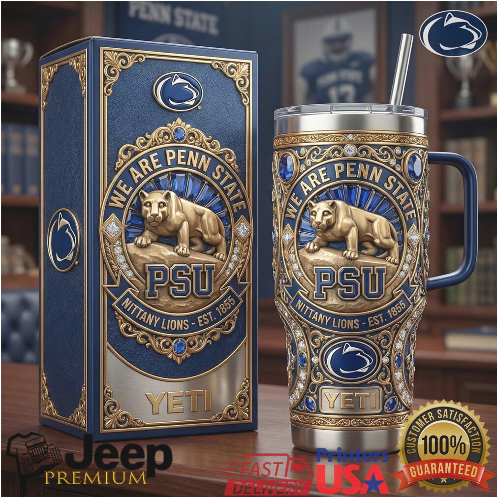 Penn State Nittany Lions NCAA 3D Jeweled Luxury 40oz Tumbler with Handle Penn State Nittany Lions NCAA 3D Jeweled Luxury 40oz Tumbler with Handle