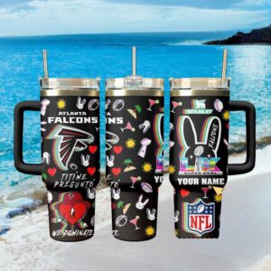 Personalized Atlanta Falcons NFL Super Bowl Custom Name 40oz Tumbler