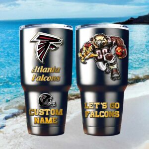 Personalized Atlanta Falcons NFL Tumbler Custom Name Stainless Steel Cup