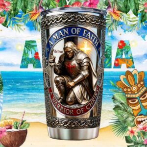 Personalized Christian Knight Warrior of Christ Stainless Steel Tumbler
