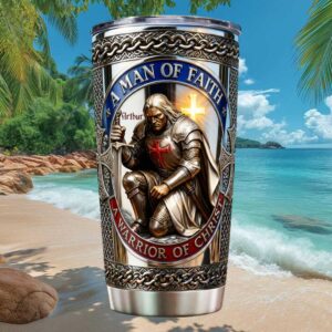 Personalized Christian Knight Warrior of Christ Stainless Steel Tumbler
