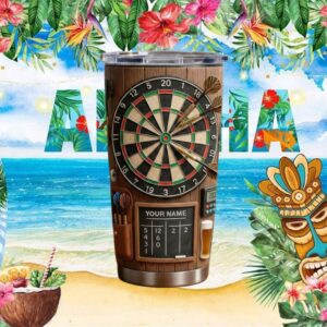 Personalized Darts Game Scoreboard 3D Illusion Pub Theme Custom Tumbler