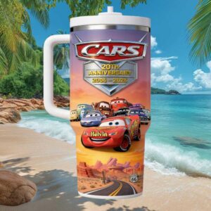 Personalized Disney Cars 20th Anniversary 2006 2026 Tumbler with Handle