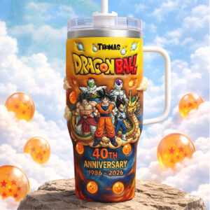 Personalized Dragon Ball 40th Anniversary 40oz Tumbler with Handle