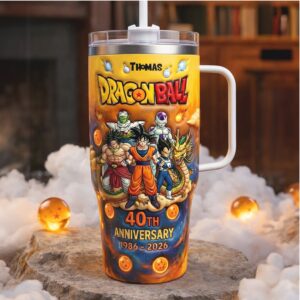 Personalized Dragon Ball 40th Anniversary 40oz Tumbler with Handle