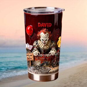 Personalized Pennywise IT “Welcome to Derry” Horror Movie Character Tumbler
