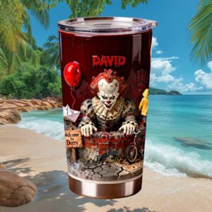 Personalized Pennywise IT “Welcome to Derry” Horror Movie Character Tumbler