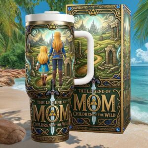 Personalized “The Legend of Mom” Zelda Inspired Custom Daughter Name Tumbler