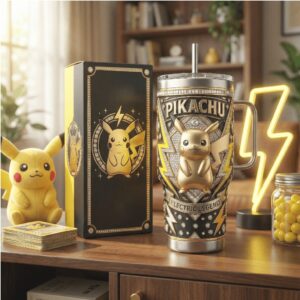 Pikachu “Electric Legend” Diamond Edition 3D Sculpted Pokemon Tumbler