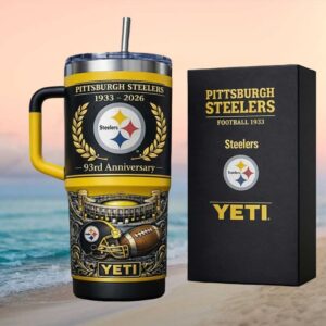 Pittsburgh Steelers 93rd Anniversary (1933 2026) Limited Edition Yeti Style Tumbler