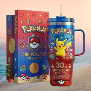 Pokémon 30th Anniversary 1996 2026 Kanto Legacy Edition Pikachu Tumbler