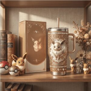 Pokemon Eevee Endless Potential 3D Inflated Rose Gold Tumbler
