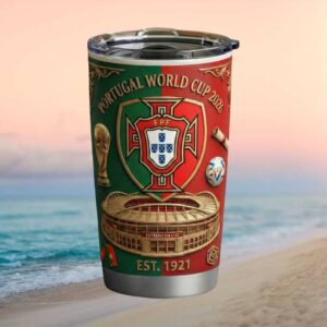Portugal World Cup 2026 Soccer FPF Est. 1921 40oz Insulated Sports Tumbler