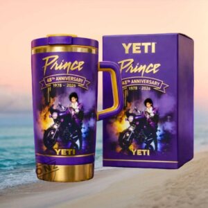 Prince 48th Anniversary 1978 2026 Purple Rain Motorcycle Yeti Tumbler