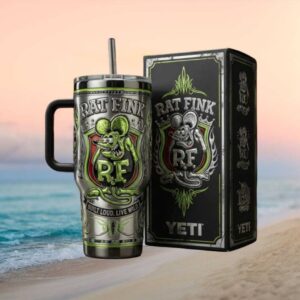 Rat Fink Custom Hot Rod Culture Built Loud Live Wild 40oz Tumbler
