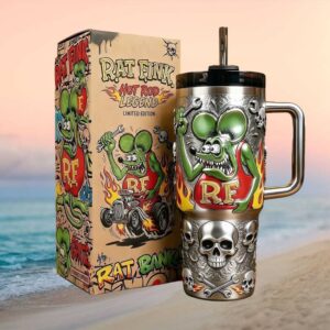 Rat Fink Hot Rod Legend Limited Edition Embossed 40oz Tumbler with Straw