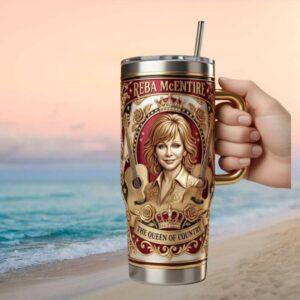 Reba McEntire “The Queen of Country” 40oz Tumbler with Handle