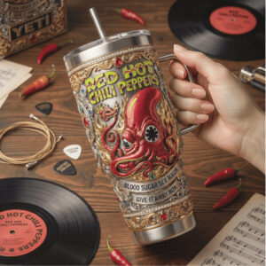 Red Hot Chili Peppers Blood Sugar Sex Magik 3D Embossed Tumbler