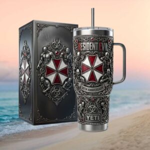 Resident Evil 30th Anniversary Umbrella Corp 40oz Tumbler