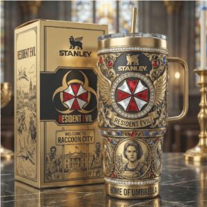 Resident Evil Umbrella Corp Raccoon City Biohazard Luxury 40oz Tumbler