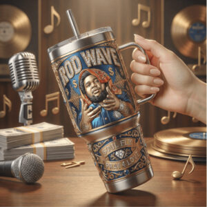 Rod Wave “Soul Fly” Tribute Custom 3D Embossed Music Fan Tumbler