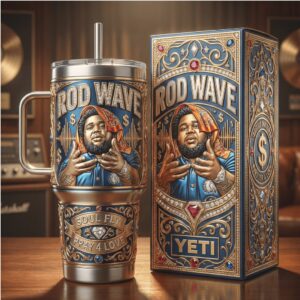 Rod Wave “Soul Fly” Tribute Custom 3D Embossed Music Fan Tumbler