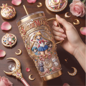 Sailor Moon Crystal Castle Luxury 40oz Sculpted Tumbler with Handle