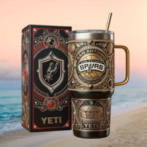 San Antonio Spurs NBA “Spurs Nation” AT&T Center Custom 40oz Tumbler