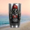 Custom Name Washington Commanders Badass Skeleton 20oz Travel Tumbler Custom Name Washington Commanders Badass Skeleton 20oz Travel Tumbler
