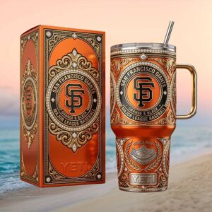 San Francisco Giants Oracle Park Luxury Orange & Black Tumbler