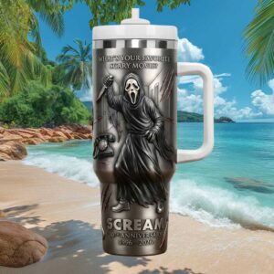 Scream 30th Anniversary 1996 2026 Ghostface “Favorite Scary Movie” 40oz Tumbler