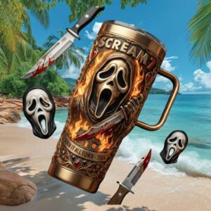 Scream 7 Ghostface “Burn It All Down” Horror Movie 40oz Tumbler