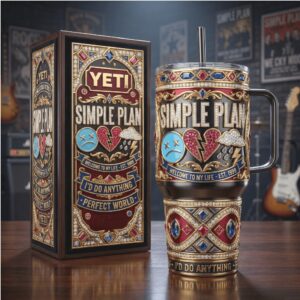 Simple Plan “Welcome To My Life” Est. 1999 Jewel Encrusted Band Tumbler