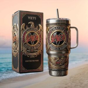 Slayer Reign In Blood Seasons In The Abyss 3D Embossed Yeti Tumbler
