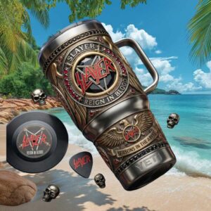 Slayer “Reign in Blood” Heavy Metal 3D Embossed Collectible Tumbler