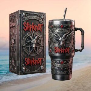 Slipknot 3D Embossed Goat Pentagram Metal Tumbler with Collector's Box