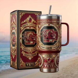 South Carolina Gamecocks “Forever To Thee” Luxury Tumbler Garnet & Gold
