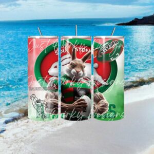 South Sydney Rabbitohs NRL Muscular Bunny Mascot Rugby Tumbler Wrap