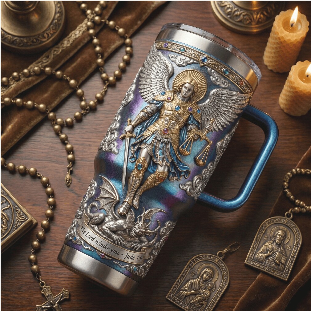 St. Michael The Archangel Defender of Faith Religious 40oz Insulated Tumbler St. Michael The Archangel Defender of Faith Religious 40oz Insulated Tumbler