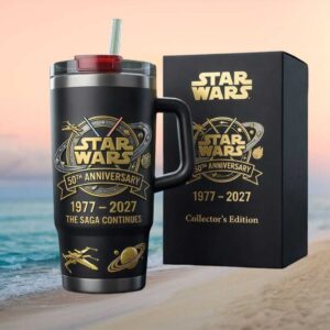 Star Wars 50th Anniversary 1977 2027 The Saga Continues 3D Tumbler