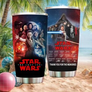 Star Wars The Last Jedi Cast Signed Thank You For The Memories Design