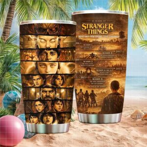 Stranger Things 10 Years Timeline Season 1 5 Journey Tribute Tumbler