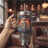 Vintage Dr Pepper King of Beverages 40oz Tumbler Embossed Design Vintage Dr Pepper King of Beverages 40oz Tumbler Embossed Design
