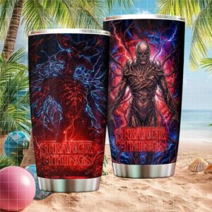 Stranger Things Vecna & Mind Flayer Red Lightning Horror Tumbler