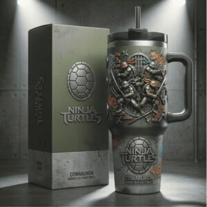 TMNT Ninja Turtles Cowabunga Heroes In A Half Shell 40oz Custom Tumbler