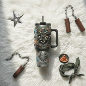 TMNT Ninja Turtles Cowabunga Heroes In A Half Shell 40oz Custom Tumbler