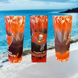 Tampa Bay Buccaneers Fire & Flame Pirate Logo Graphic Tumbler
