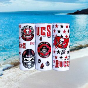 Tampa Bay Buccaneers “This Team Makes Me Drink” Skull Tumbler