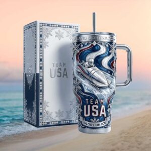 Team USA Bobsled Glory On Ice Milano Cortina 2026 Winter Sports Tumbler